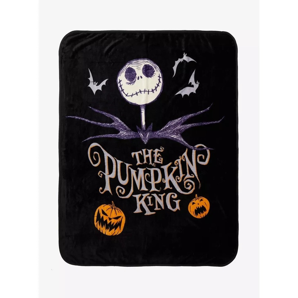 Disney The Nightmare Before Christmas‎ Pumpkin King Throw Blanket